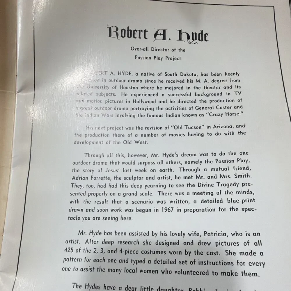 The Great Passion Play Souvenir Program Eureka Springs, Arkansas‎